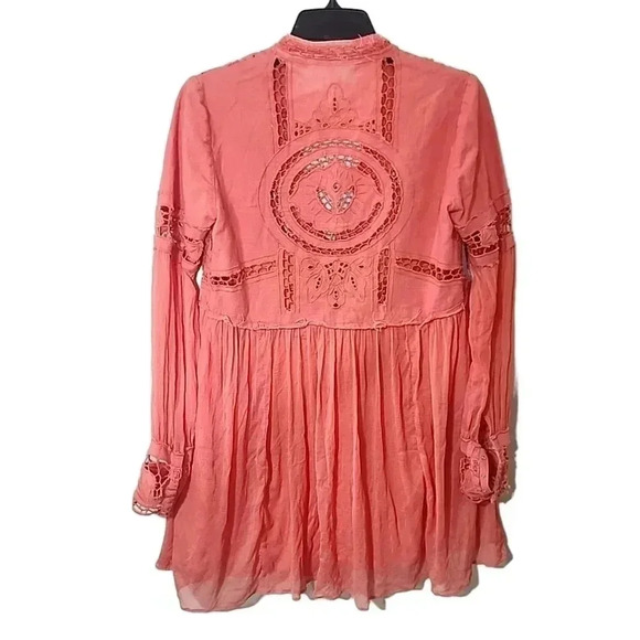 Free People Coral in Dreamland dress. Size 4 - Picture 6 of 13